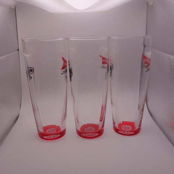 Set of Three New Orleans Saints Budweiser Proud Sponsor of the NFL Beer Glasses - Picture 9 of 9